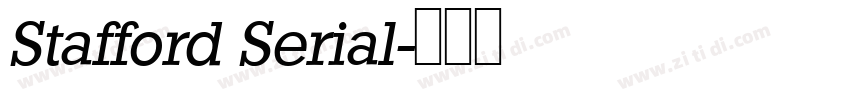 Stafford Serial字体转换